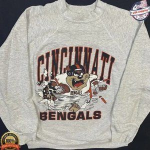 Vintage NFL Cincinnati Bengals Looney Tunes Taz Sweatshirt, Cincinnati Bengals ,